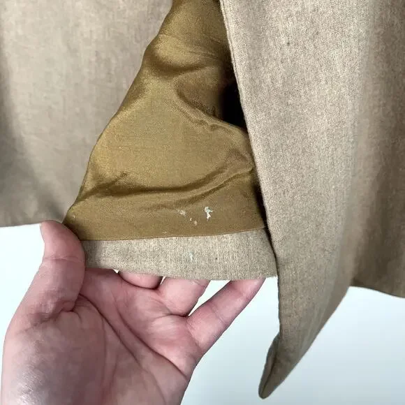 Hugo‎ Boss Jericona Blazer Colombo Italy Woven Camel Tan Wool Cashmere Blazer 10